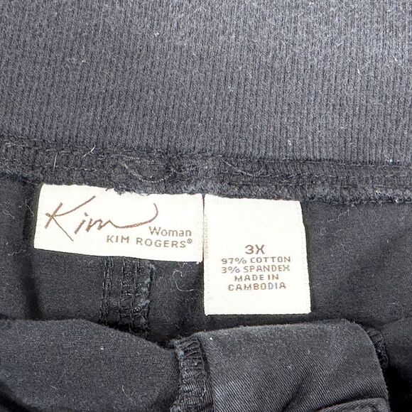 Kim Rogers Plus Size 3X Shorts Black Elastic Waist Pockets Drawstring Hem 106 - Picture 11 of 12